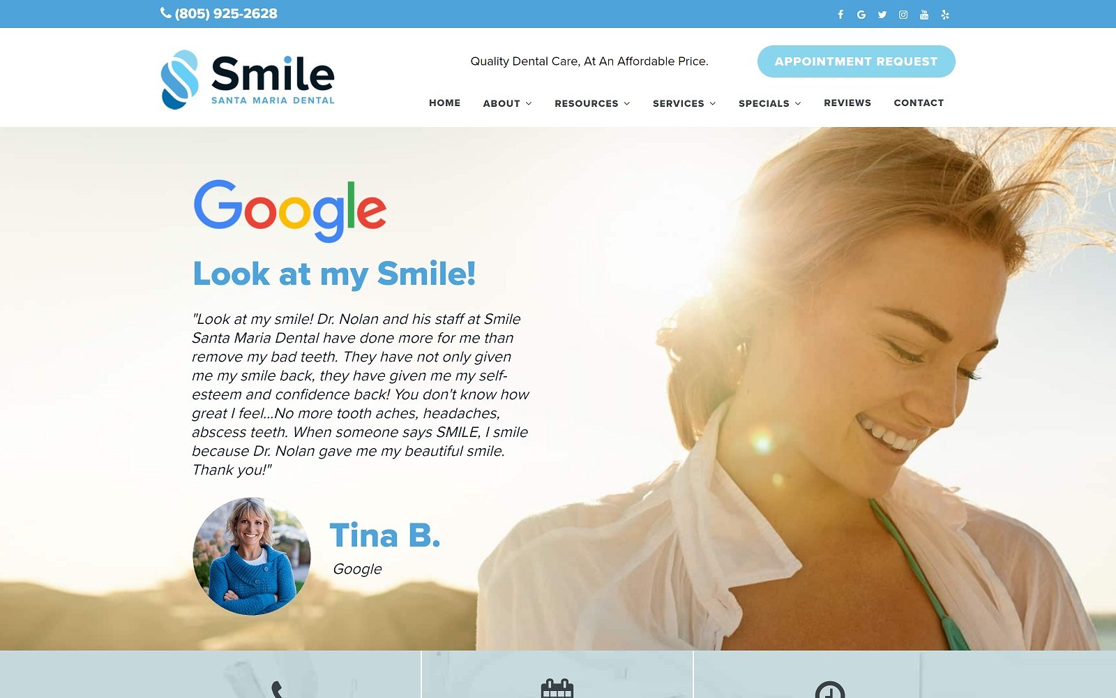 Smilesantamaria. Com screenshot