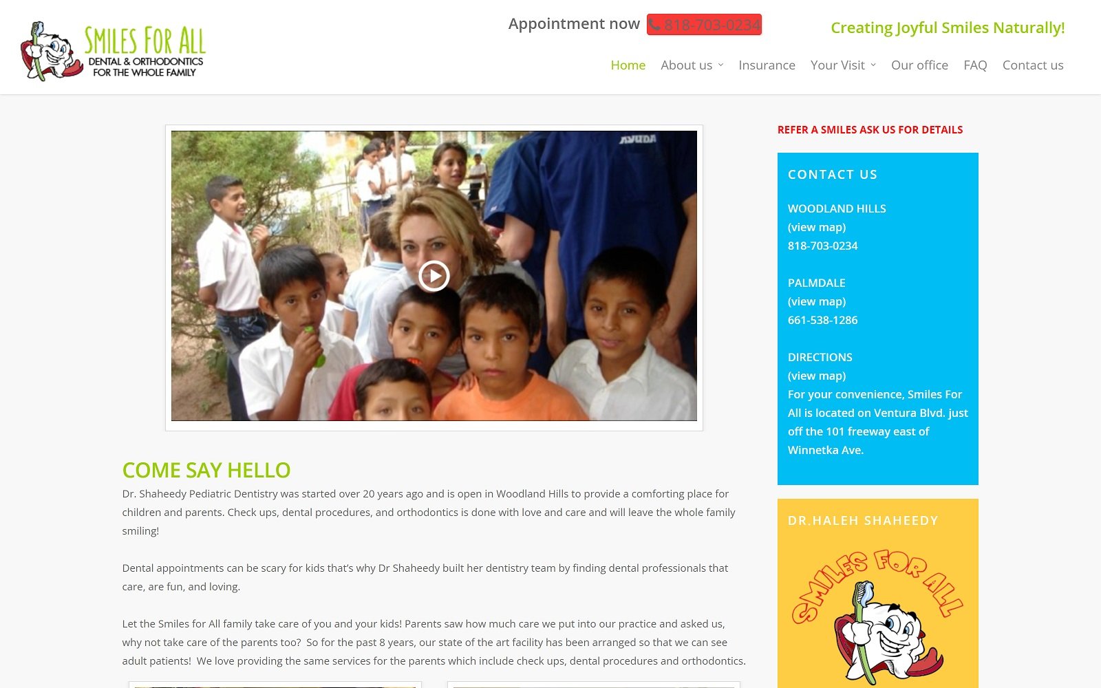 Smilesforall. Net screenshot