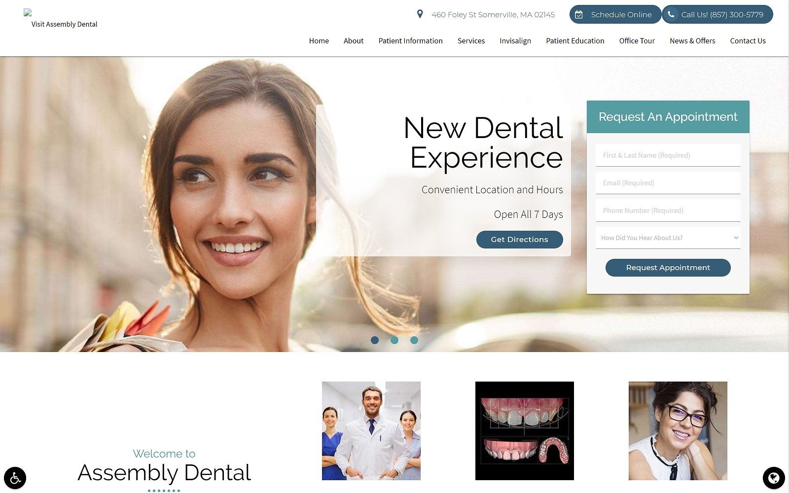 Somervilledentist. Com screenshot