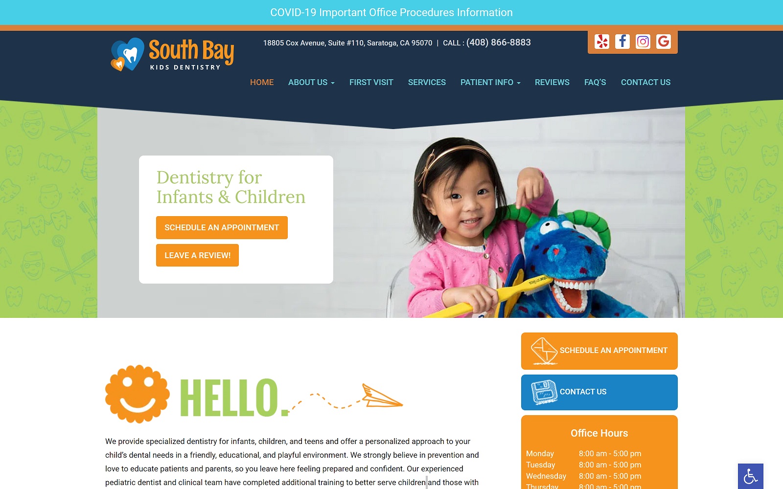 Southbaykidsdentistry. Com screenshot