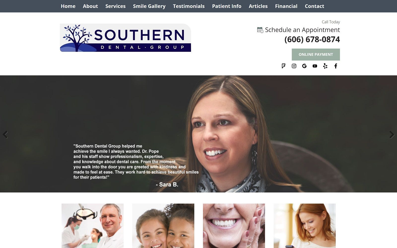 Southerndentalgroup. Net screenshot