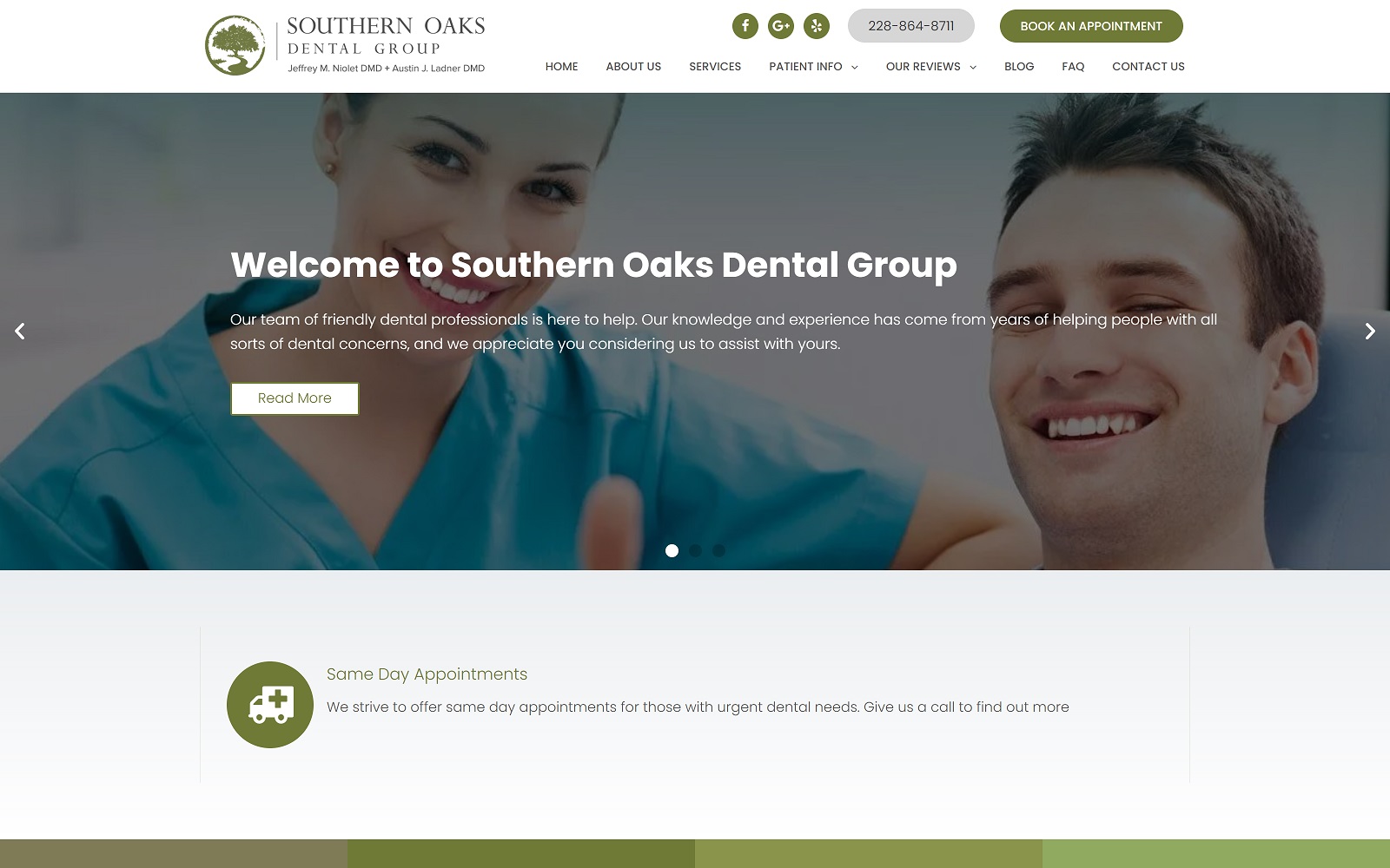 Southernoaksdentalgroup. Com screenshot