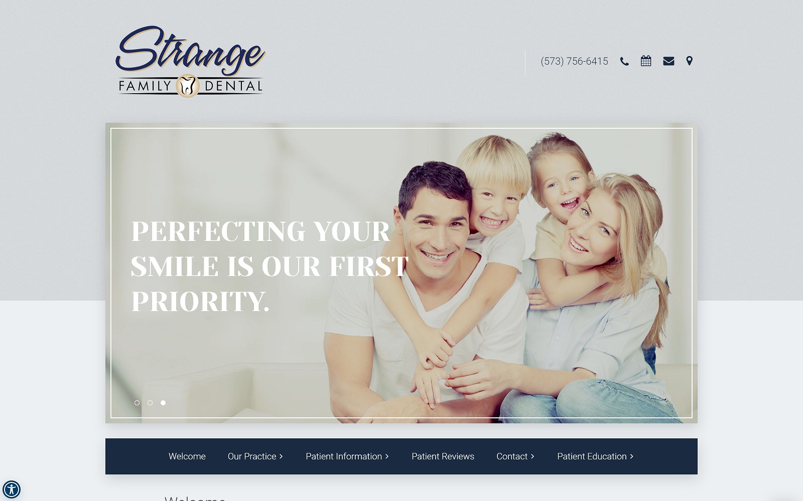 Strangefamilydental. Com screenshot