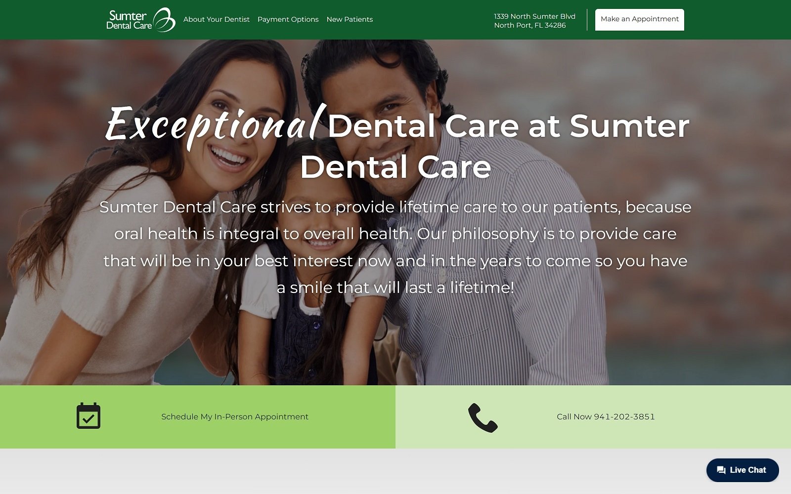 Sumterdentalcare. Com screenshot