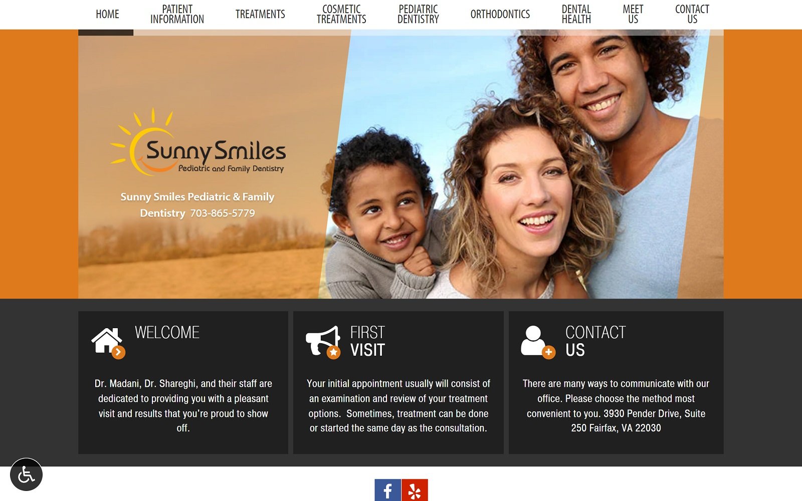 Sunnysmilesfairfax. Com screenshot