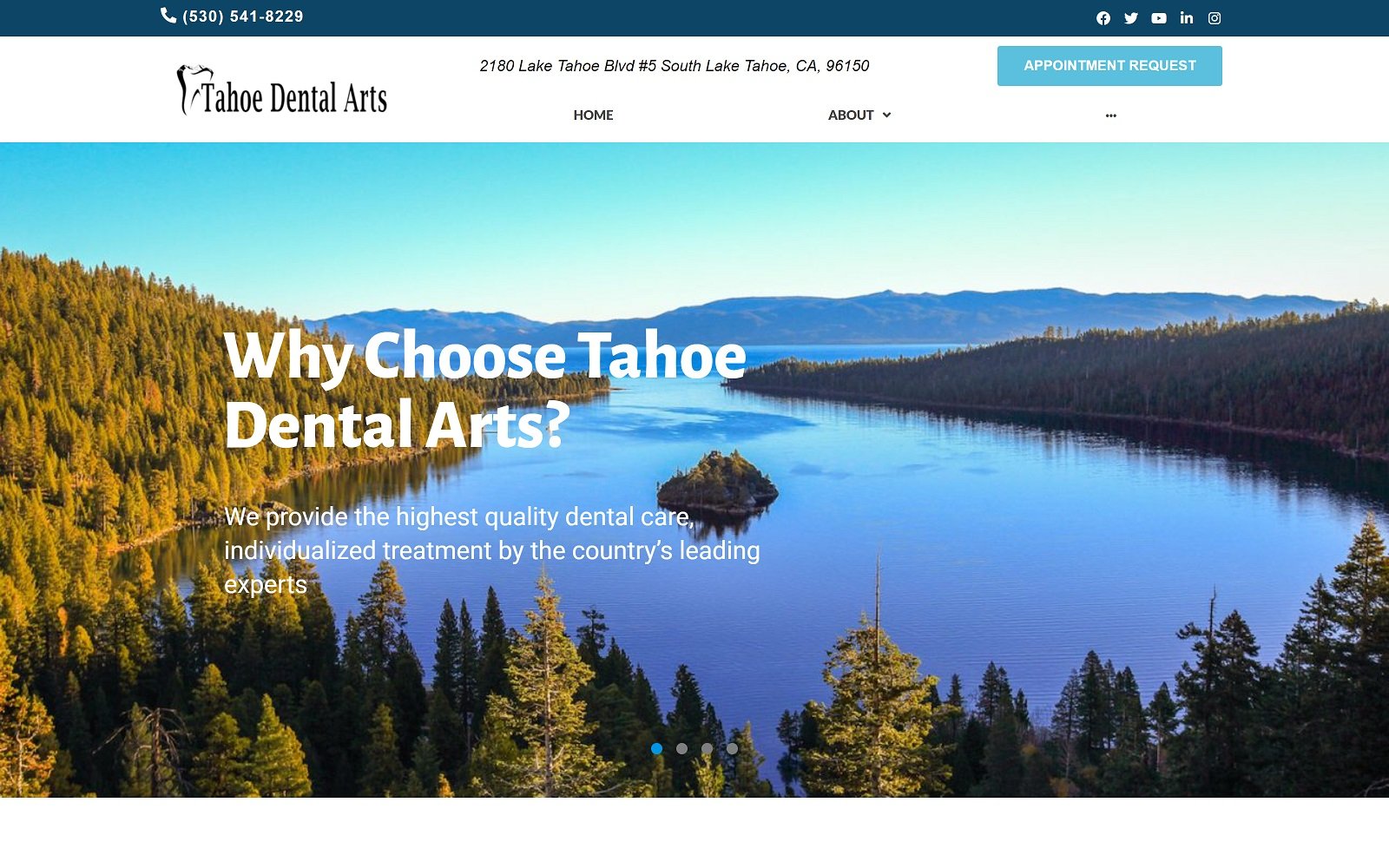 Tahoedentalarts. Com screenshot