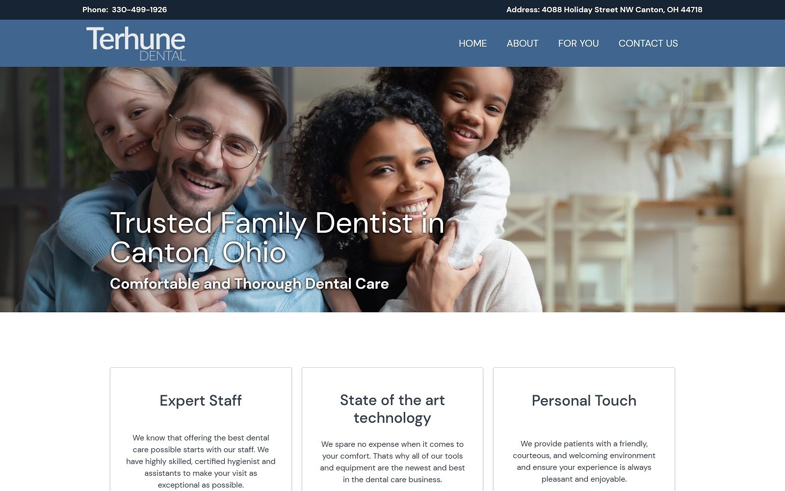 Terhunedental. Com screenshot