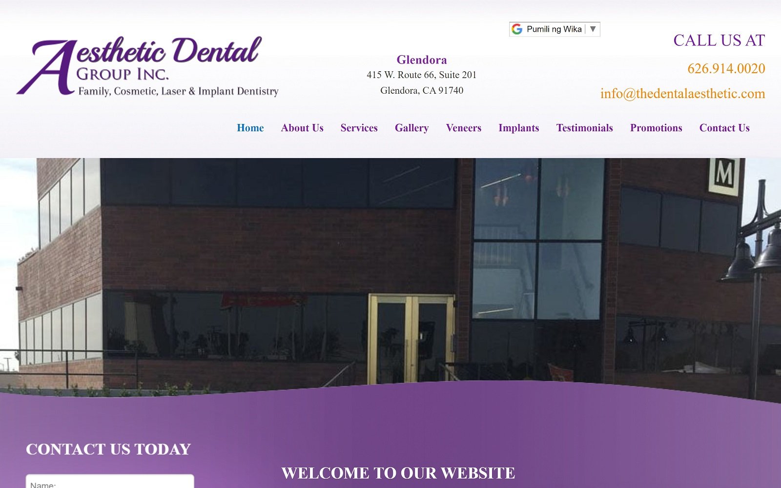 Thedentalaesthetic. Com screenshot