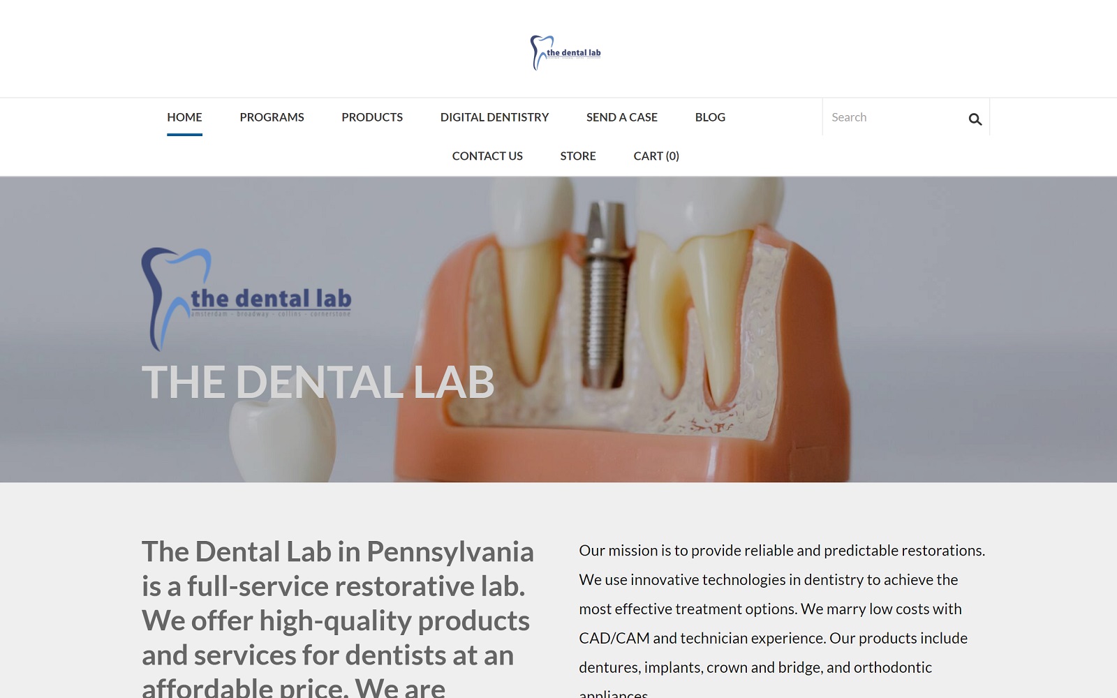 Thedentallab. Net screenshot