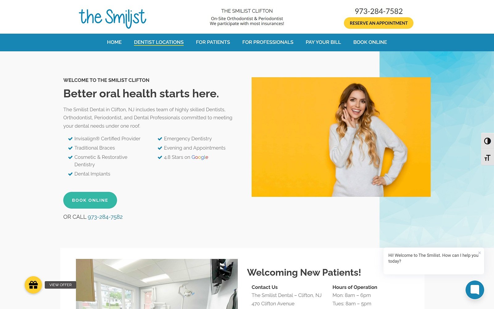 Thesmilist. Com_clifton-dentist screenshot