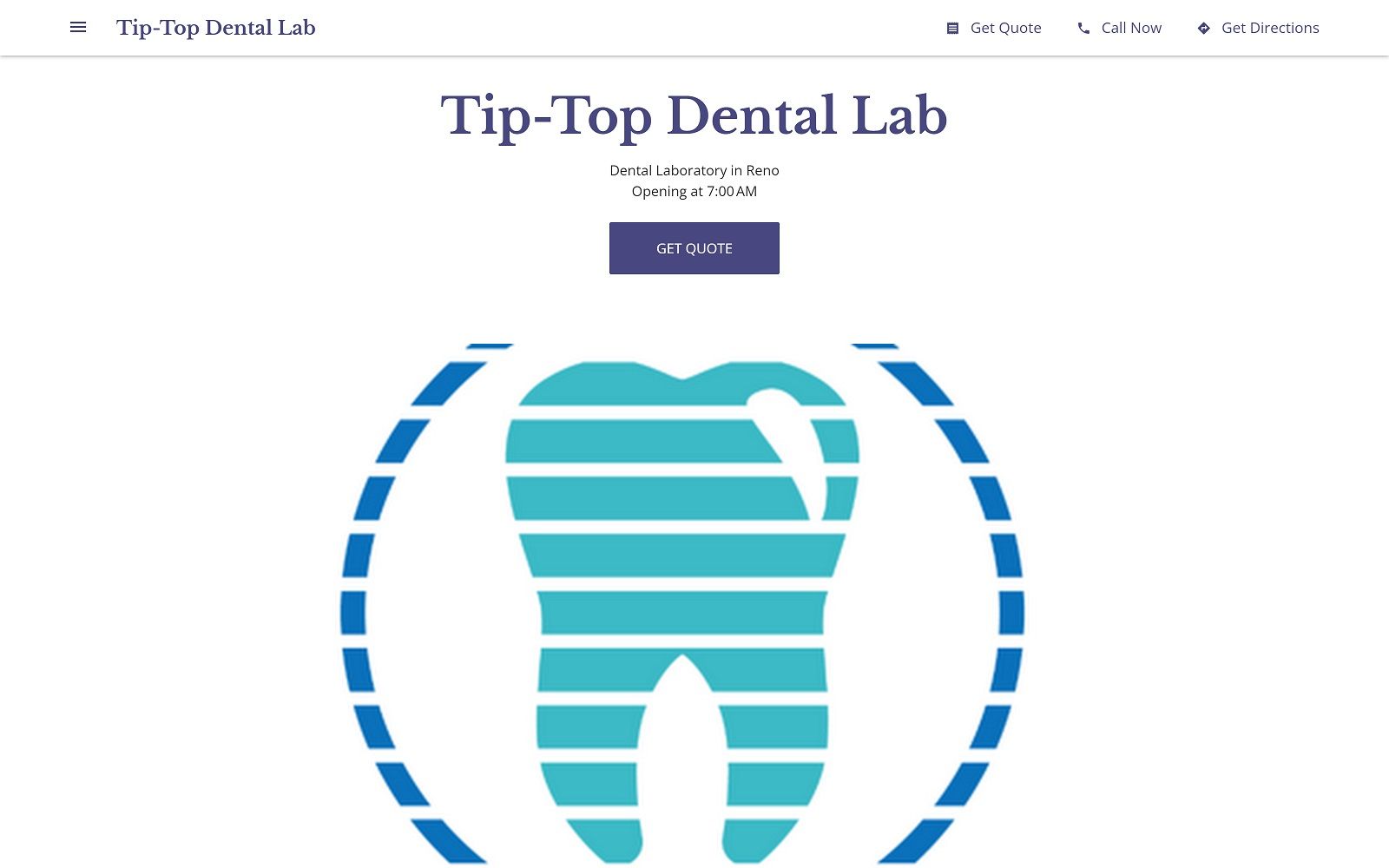 Tip-top-dental-lab. Business. Site screenshot