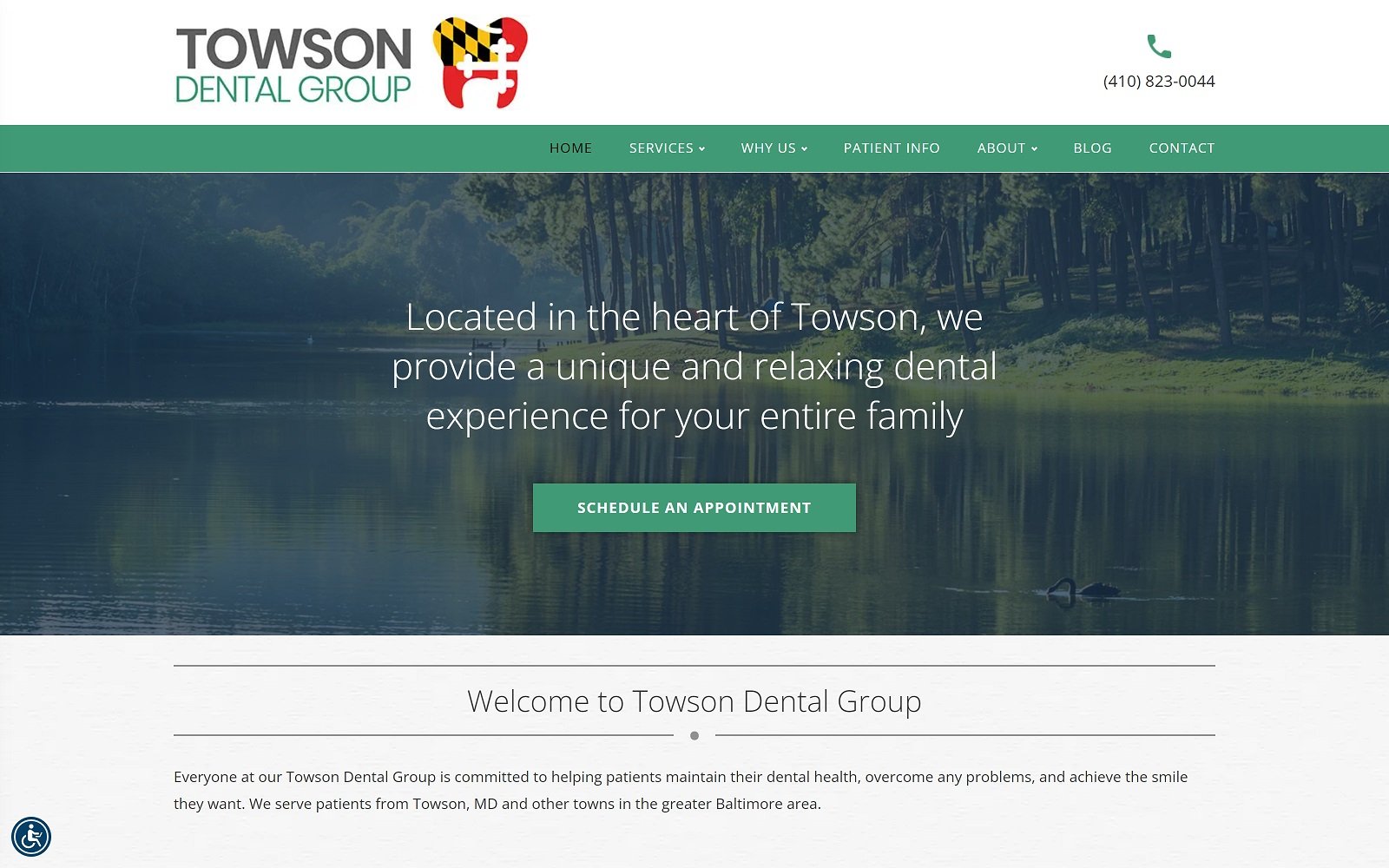 Towsondentalgroupmd. Com screenshot