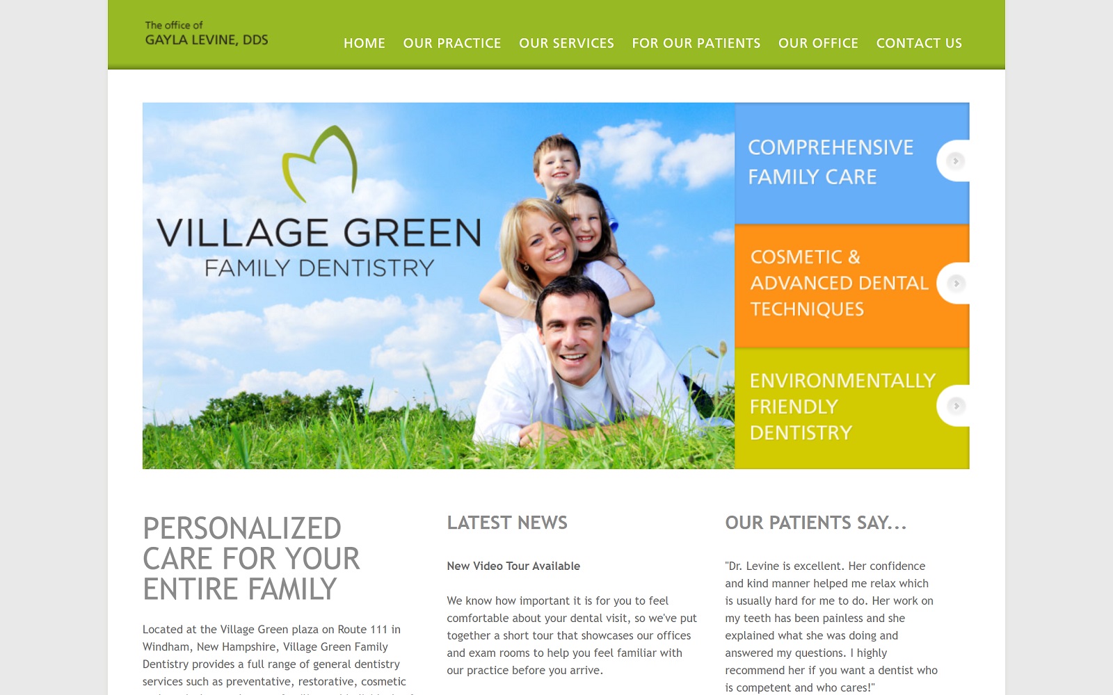 Villagegreenfamilydentistry. Com screenshot