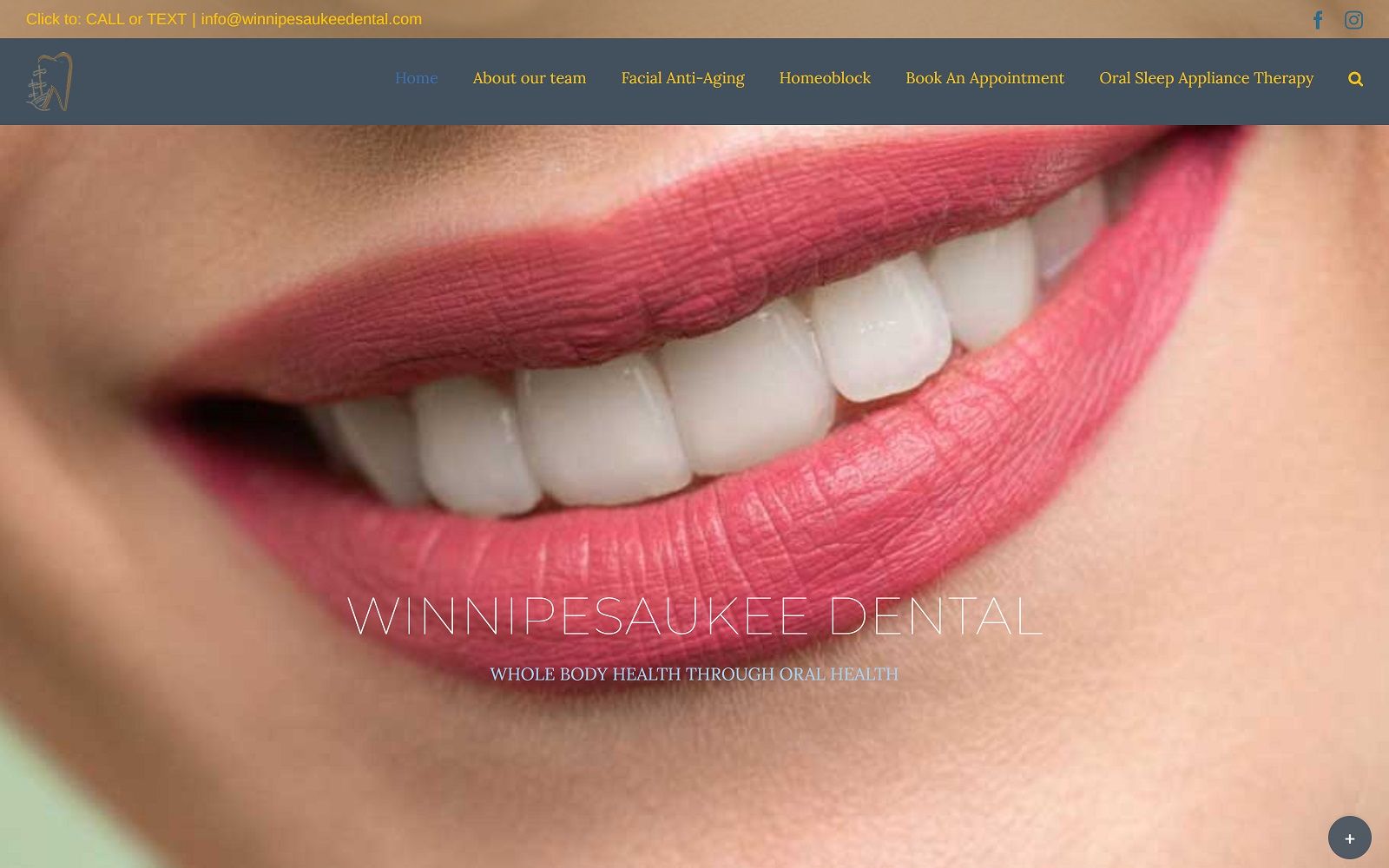 Winnipesaukeedental. Com screenshot