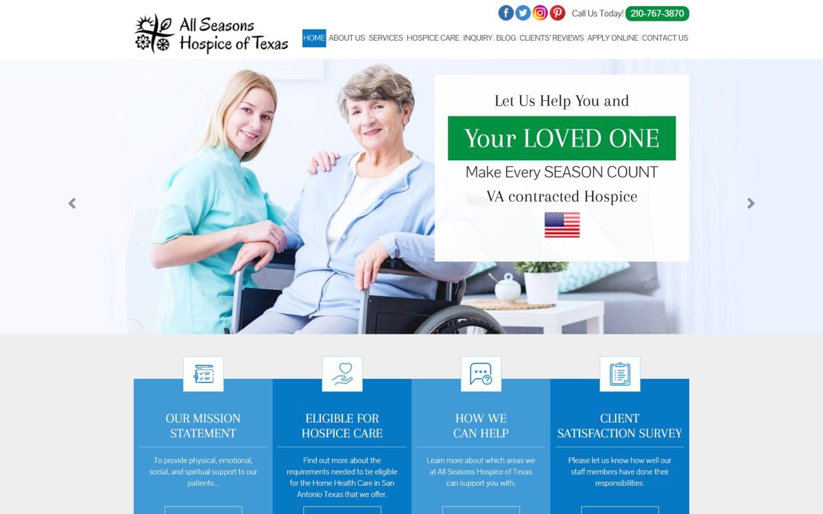 allseasonshospicetx.com screenshot