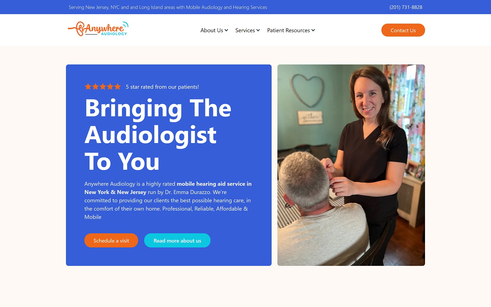 anywhereaudiology.com screenshot