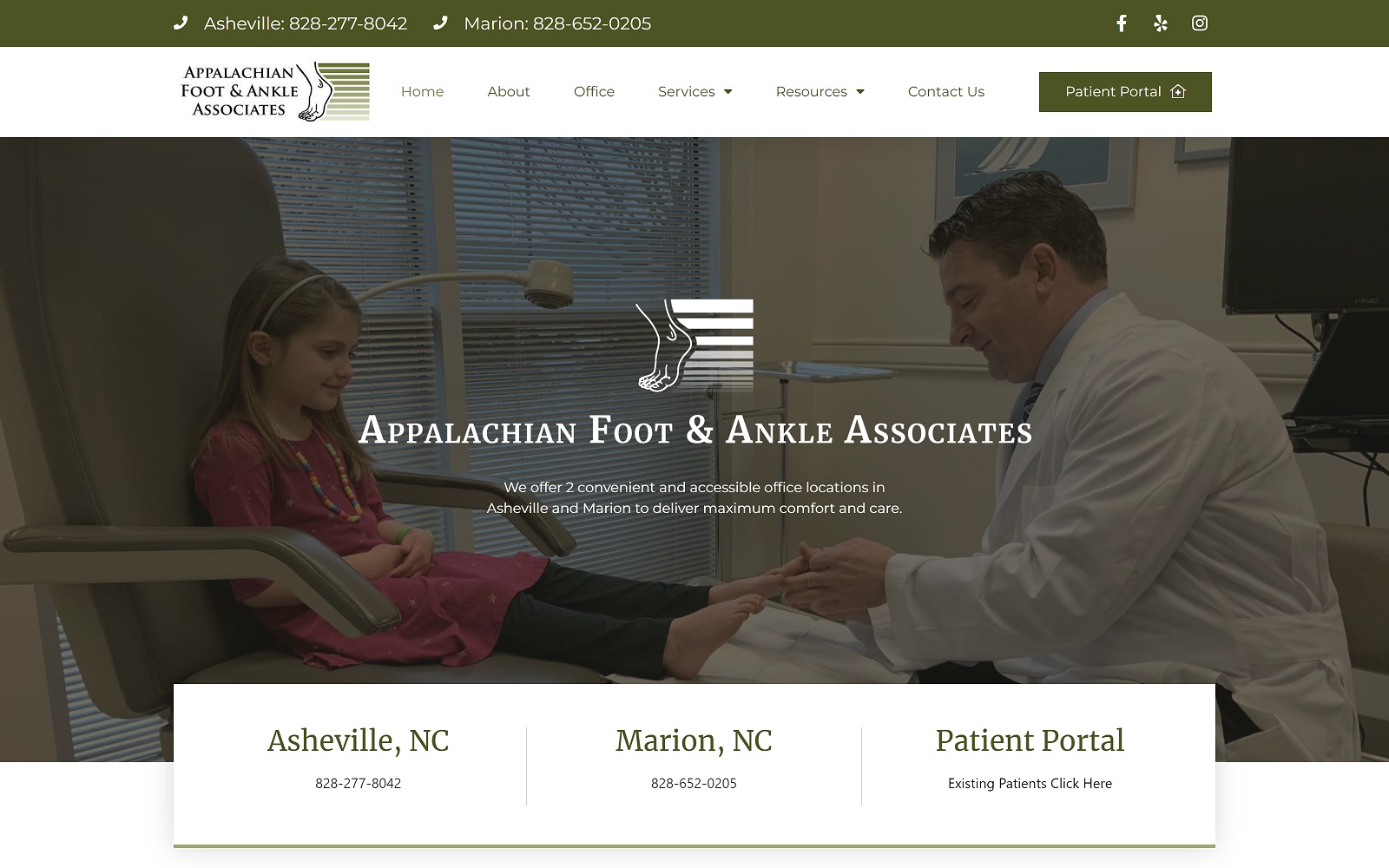 ashevillepodiatrist.com screenshot