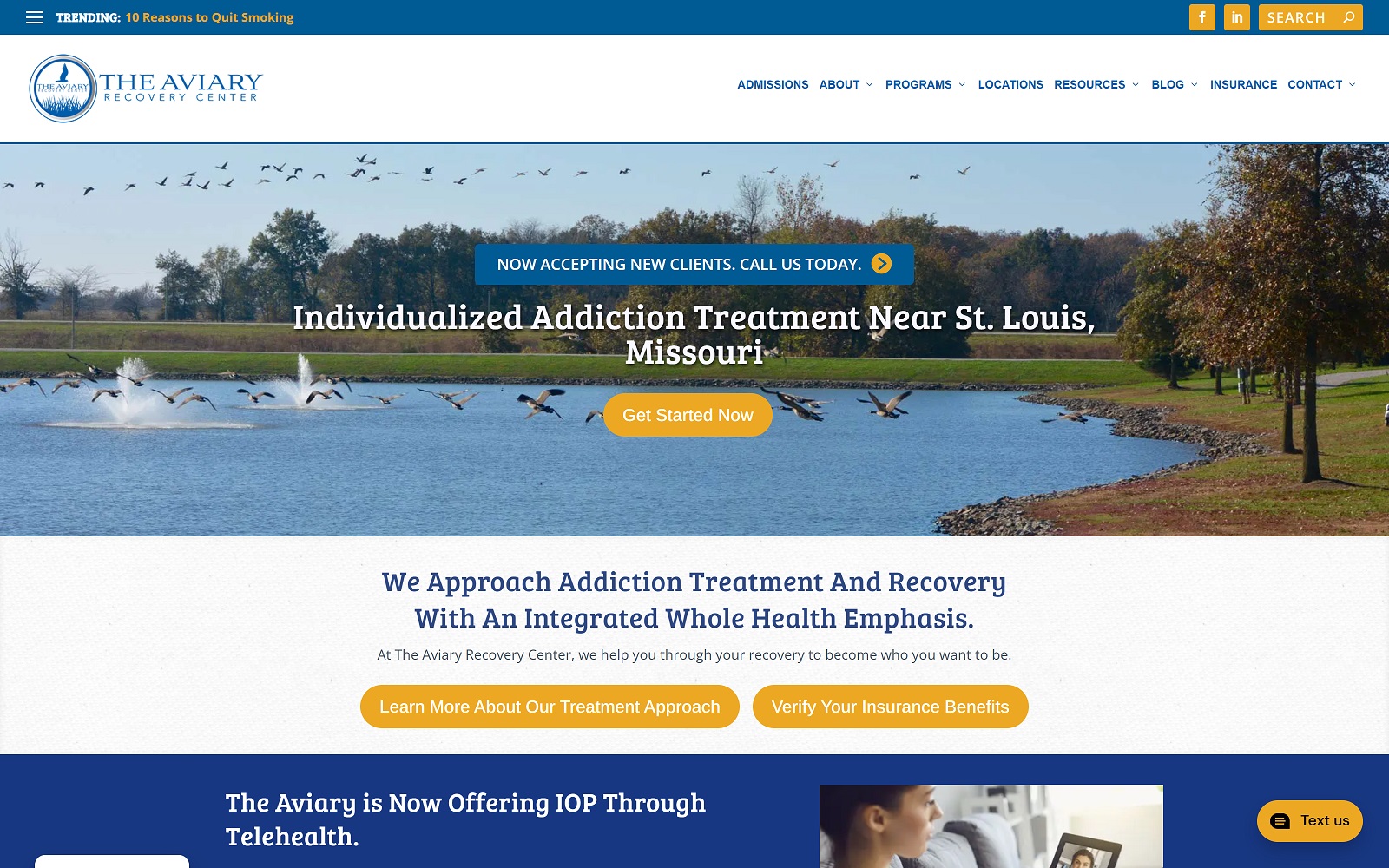 aviaryrecoverycenter.com screenshot