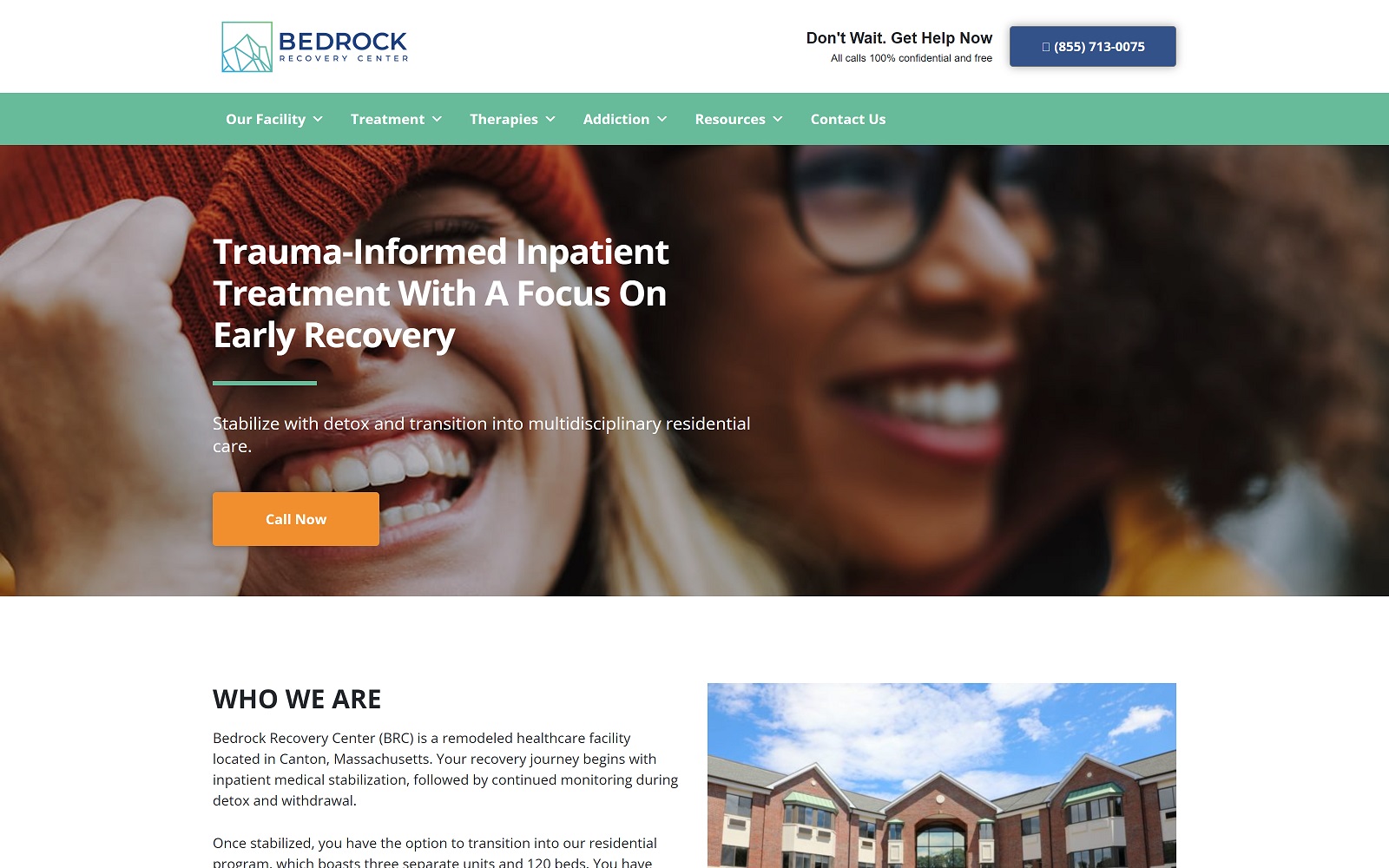 bedrockrecoverycenter.com screenshot