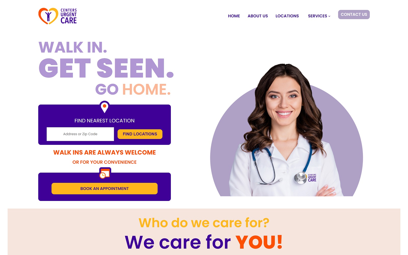 centersurgentcare.net screenshot