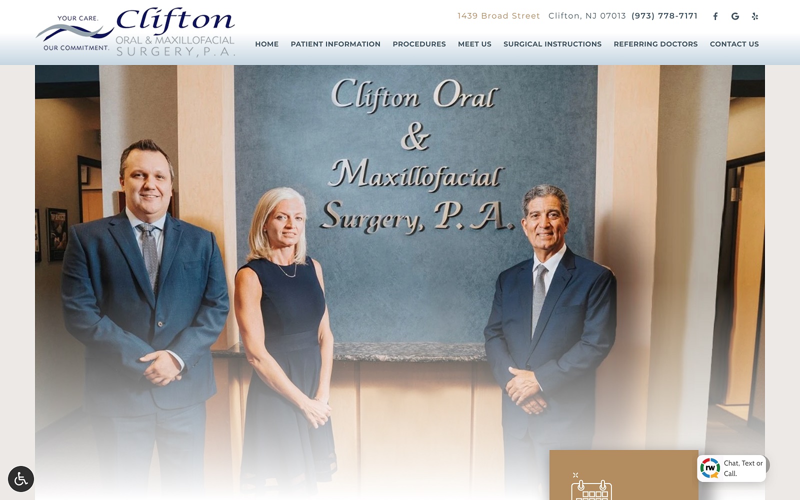 cliftonoms.com screenshot