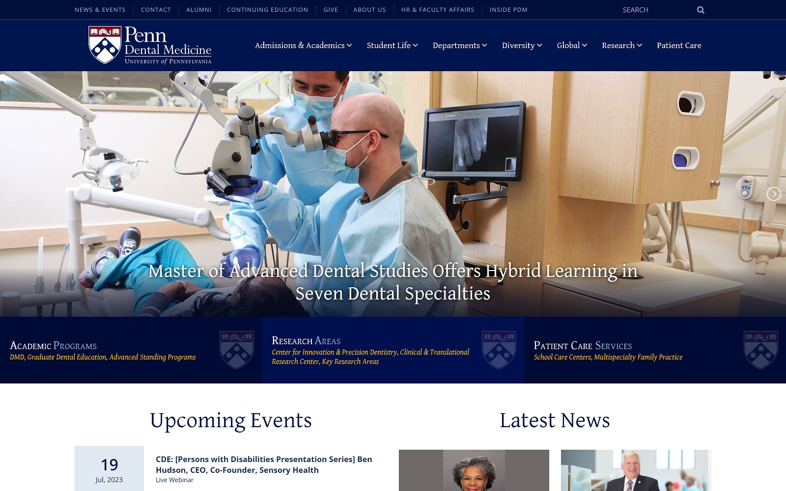 dental.upenn.edu screenshot