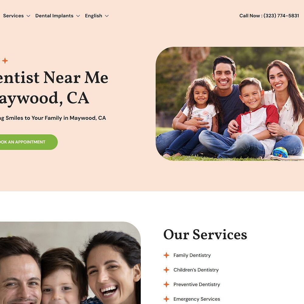 dentistofmaywood.com screenshot
