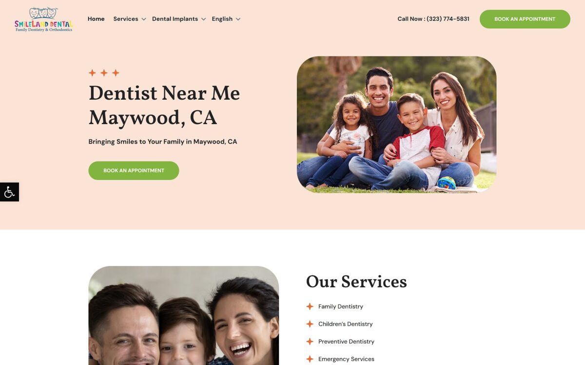 dentistofmaywood.com screenshot