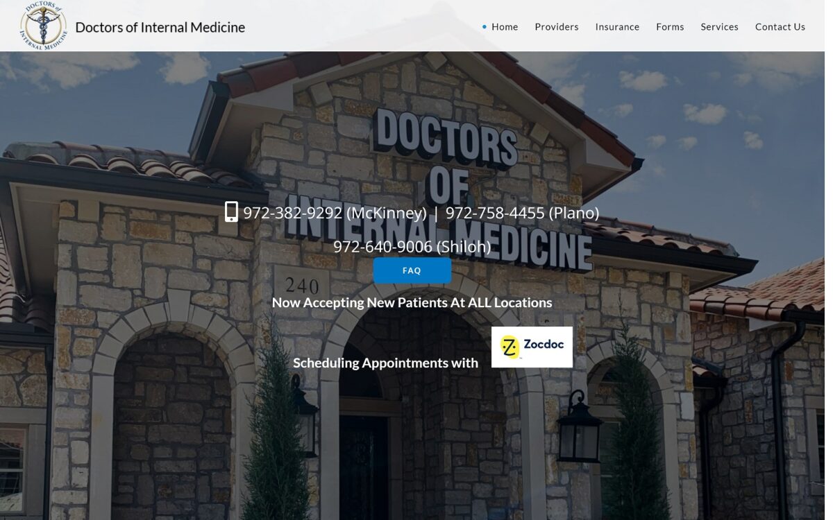 doctorsofinternalmedicine.com screenshot