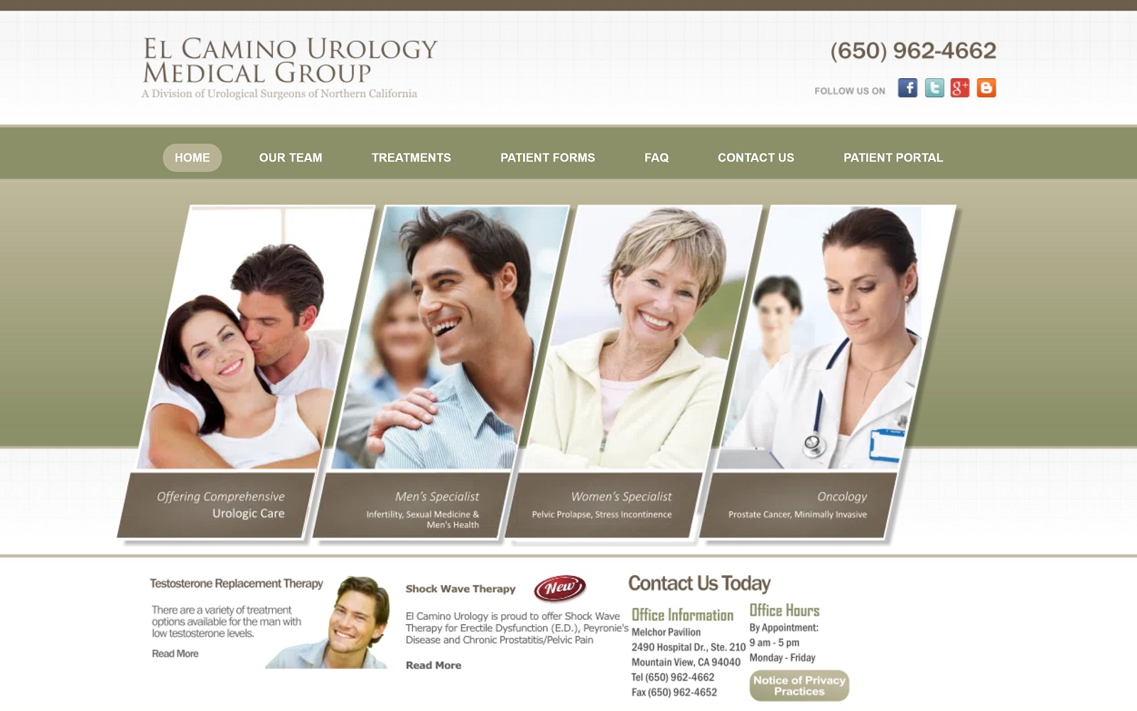 elcaminourology.com screenshot