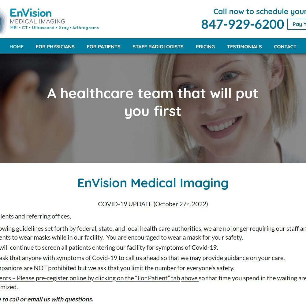 envisionmri.com screenshot