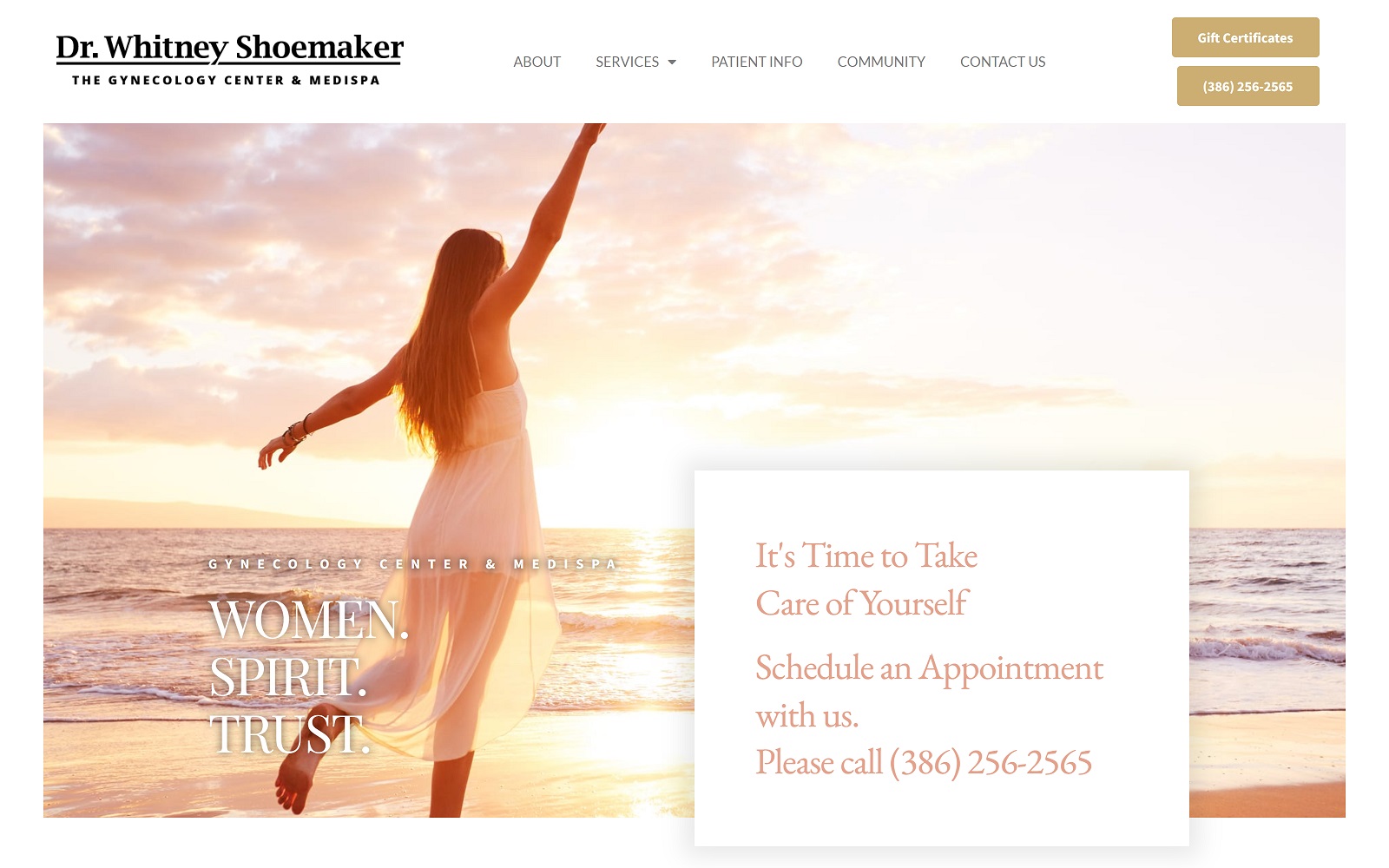 gyncenterandmedispa.com screenshot