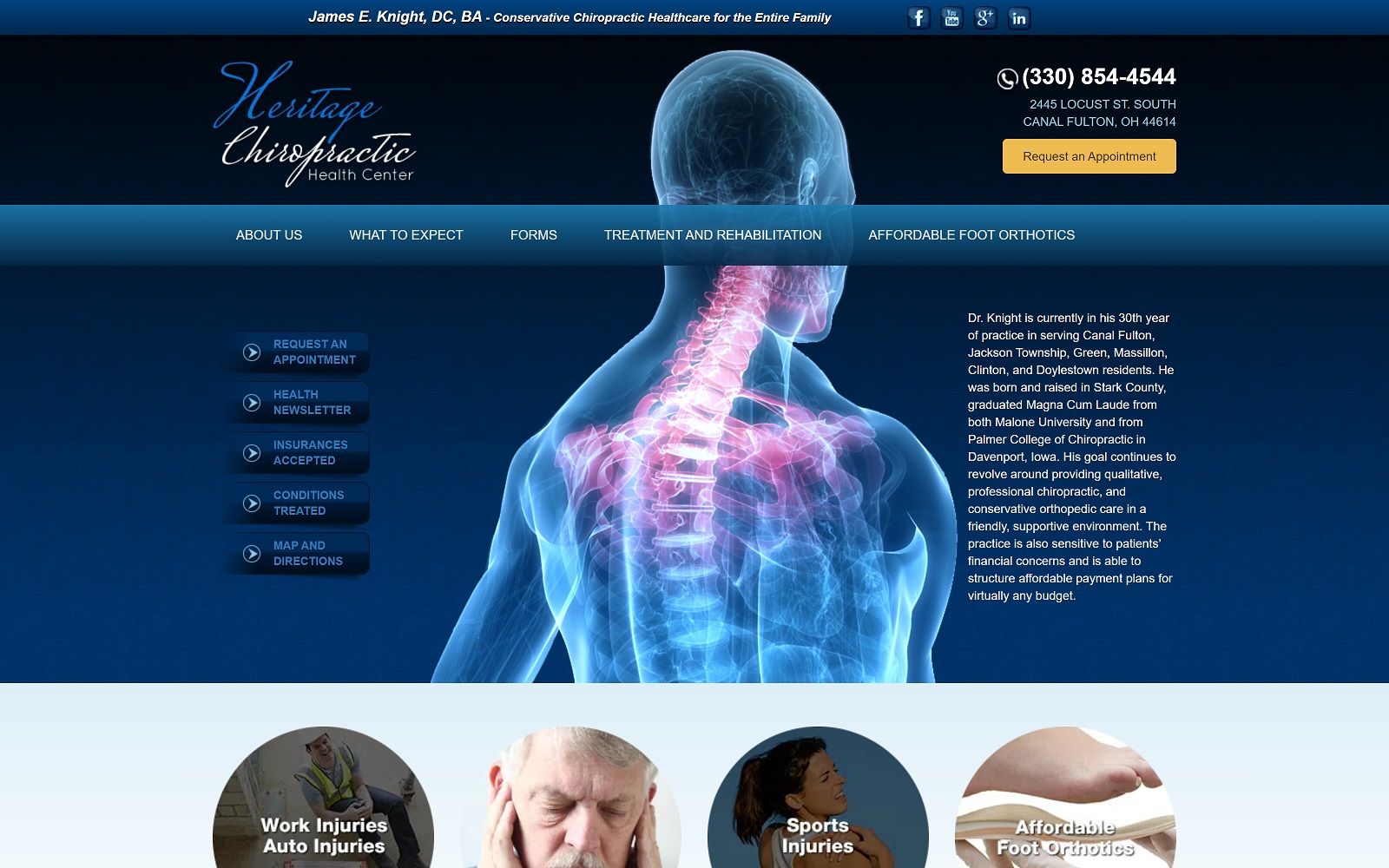 heritagechirohealth.com screenshot