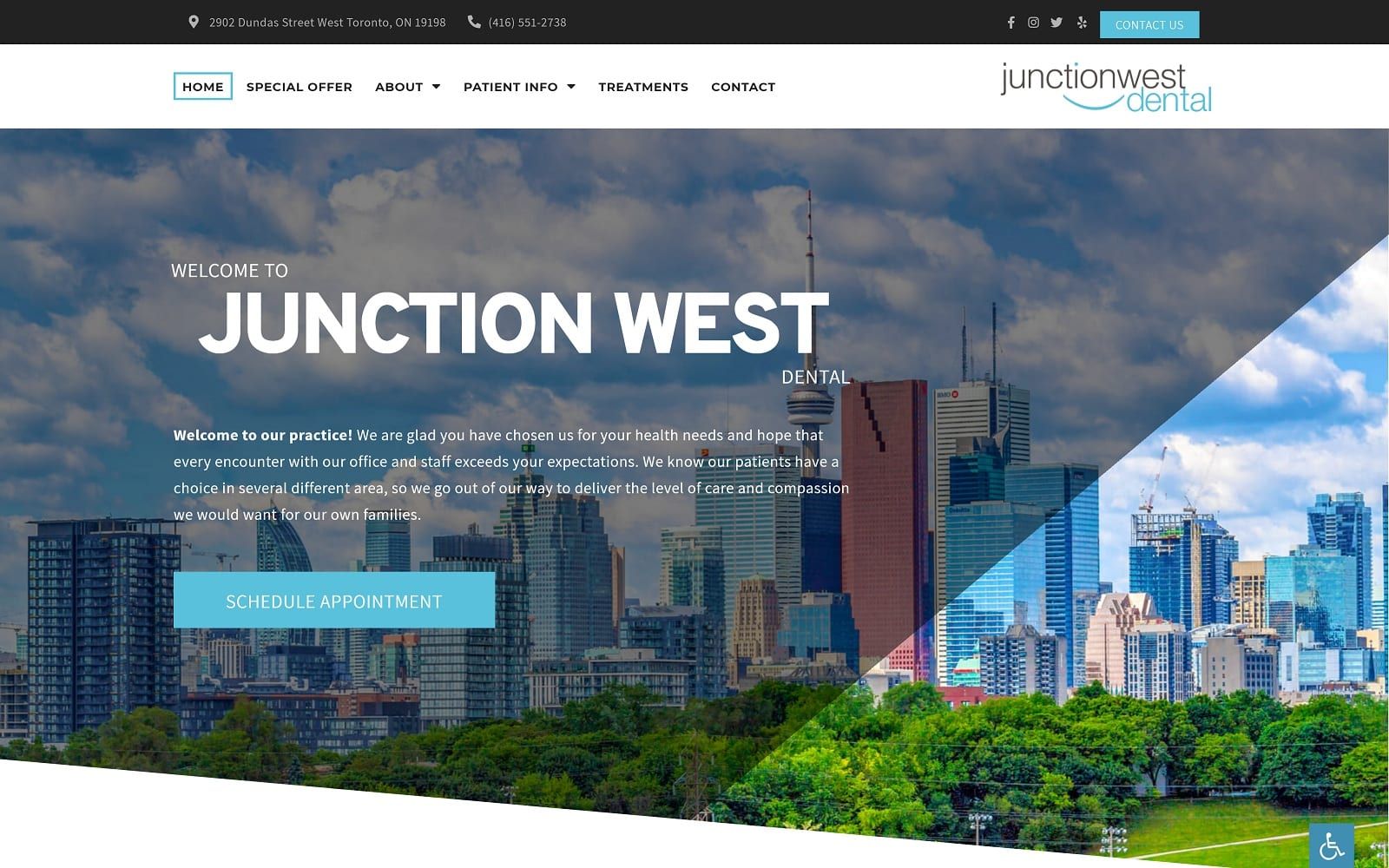 junctionwestdental.ca-screenshot