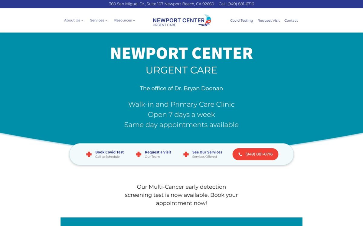 newportbeachuc.com screenshot