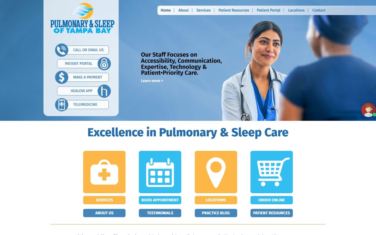 pulmonaryandsleephealth.com screenshot