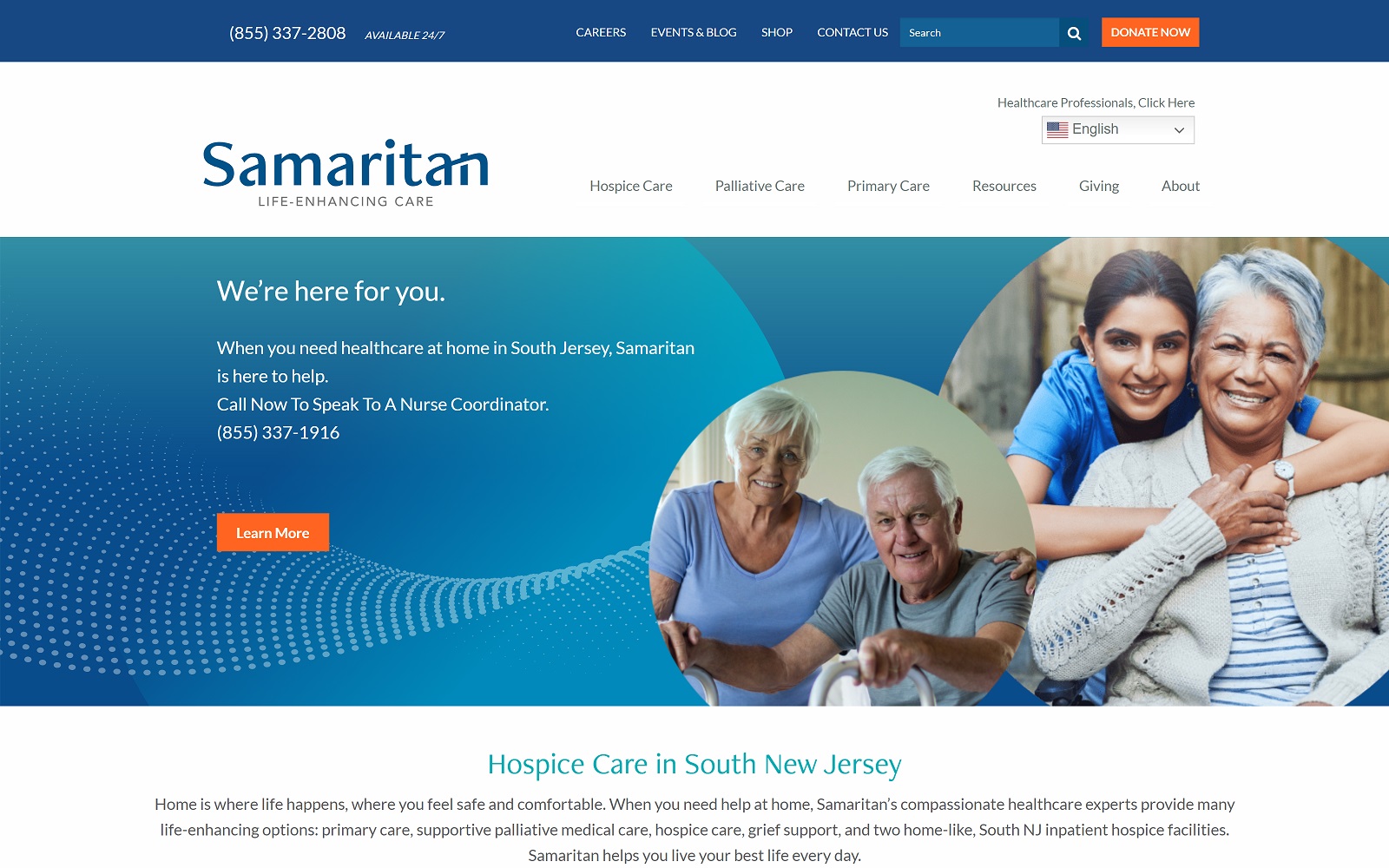 samaritannj.org screenshot