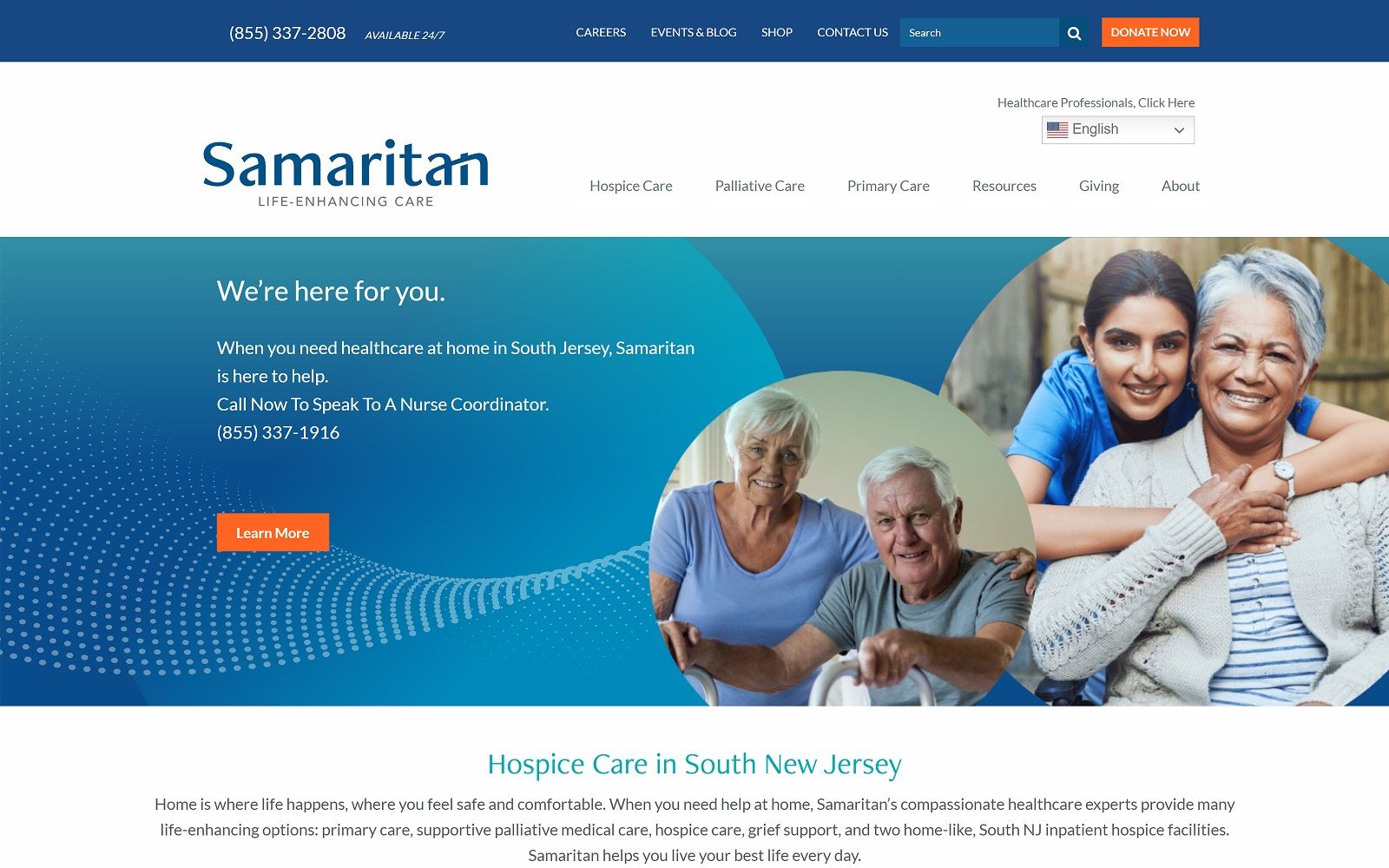 samaritannj.org screenshot