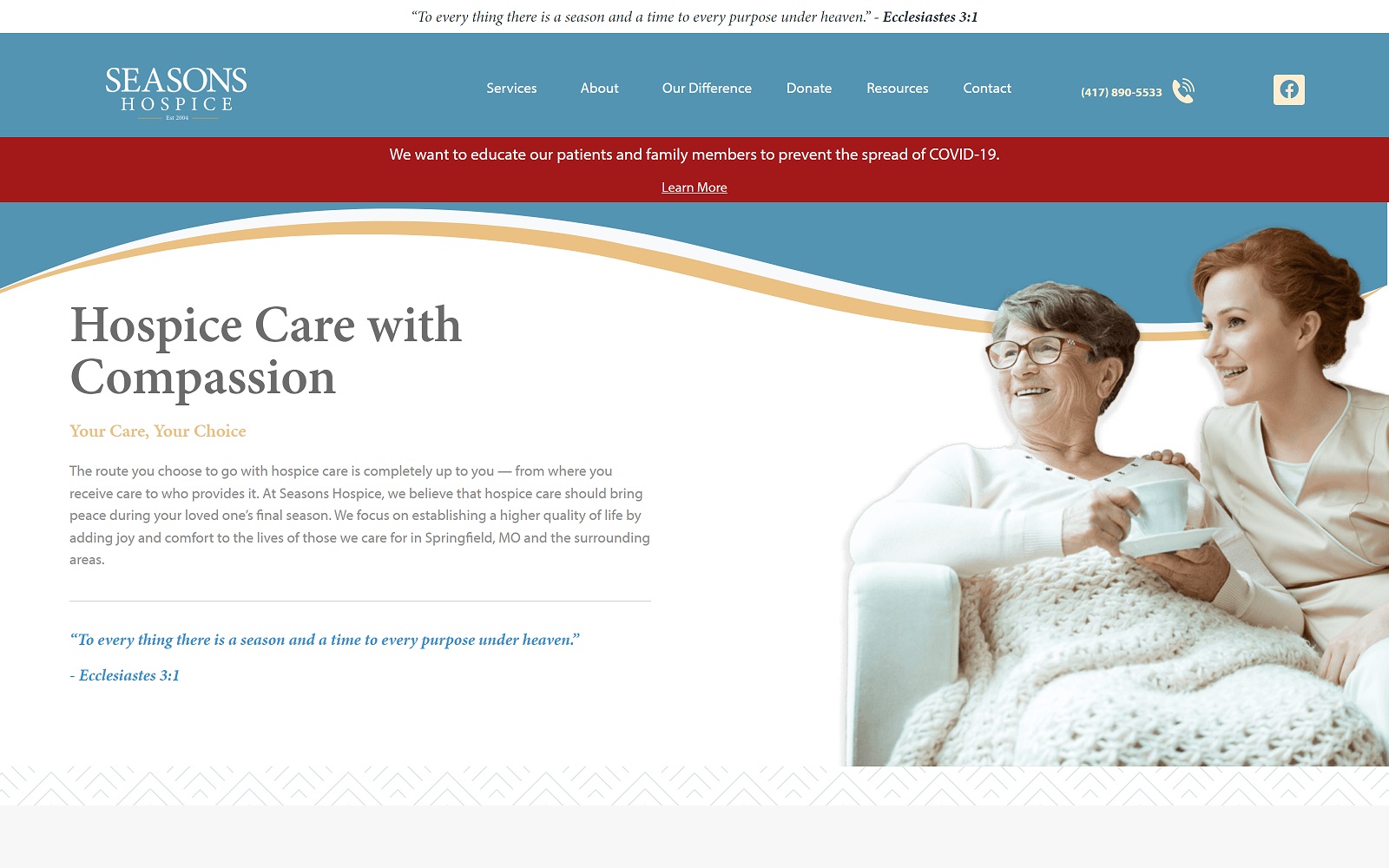 springfieldhospice.com screenshot