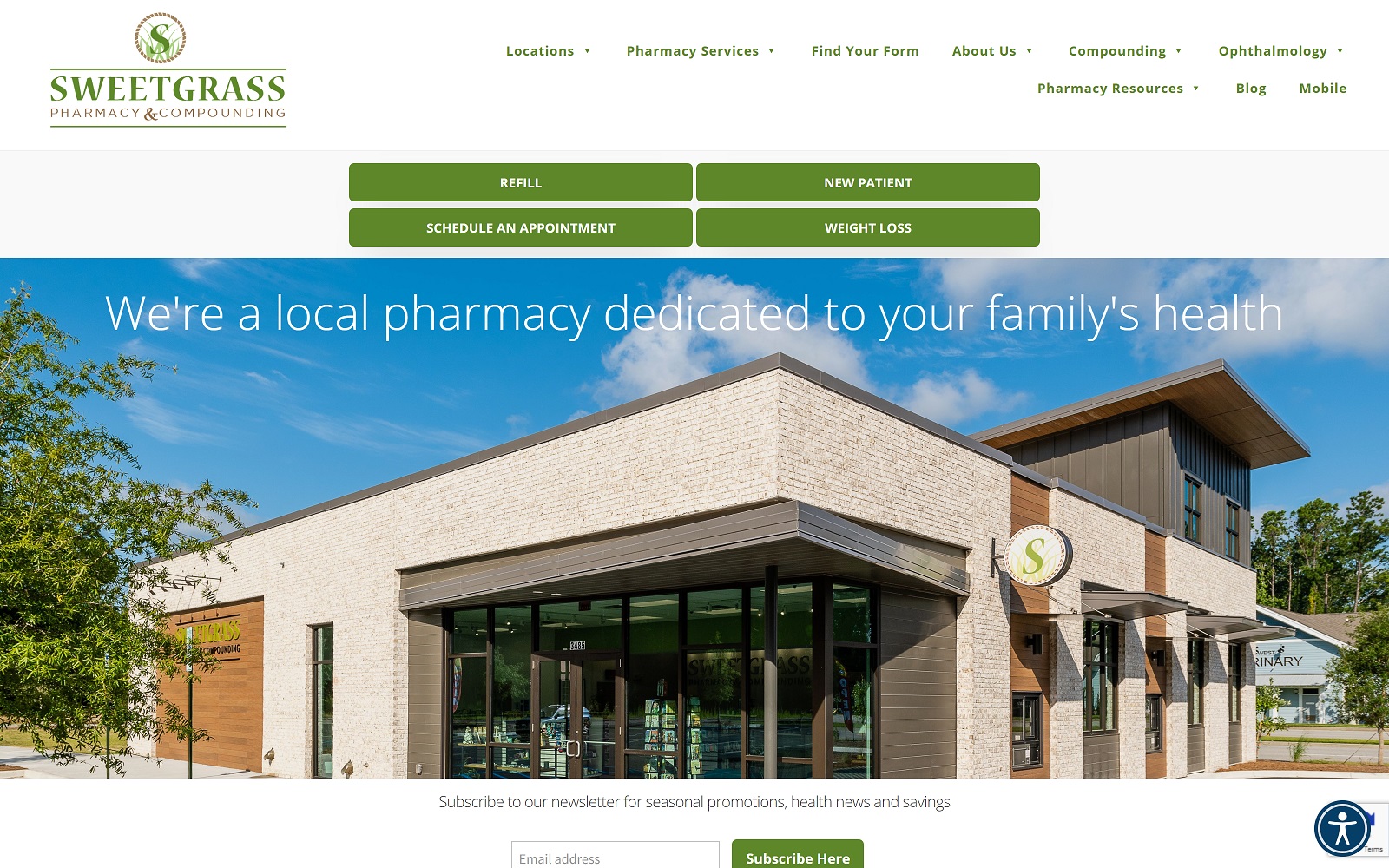 sweetgrasspharmacy.com screenshot