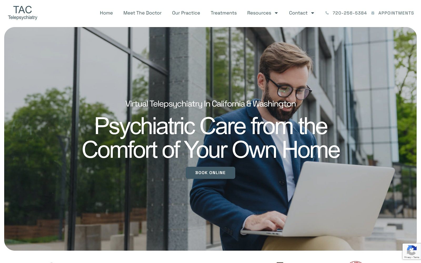 tactelepsychiatry.com screenshot