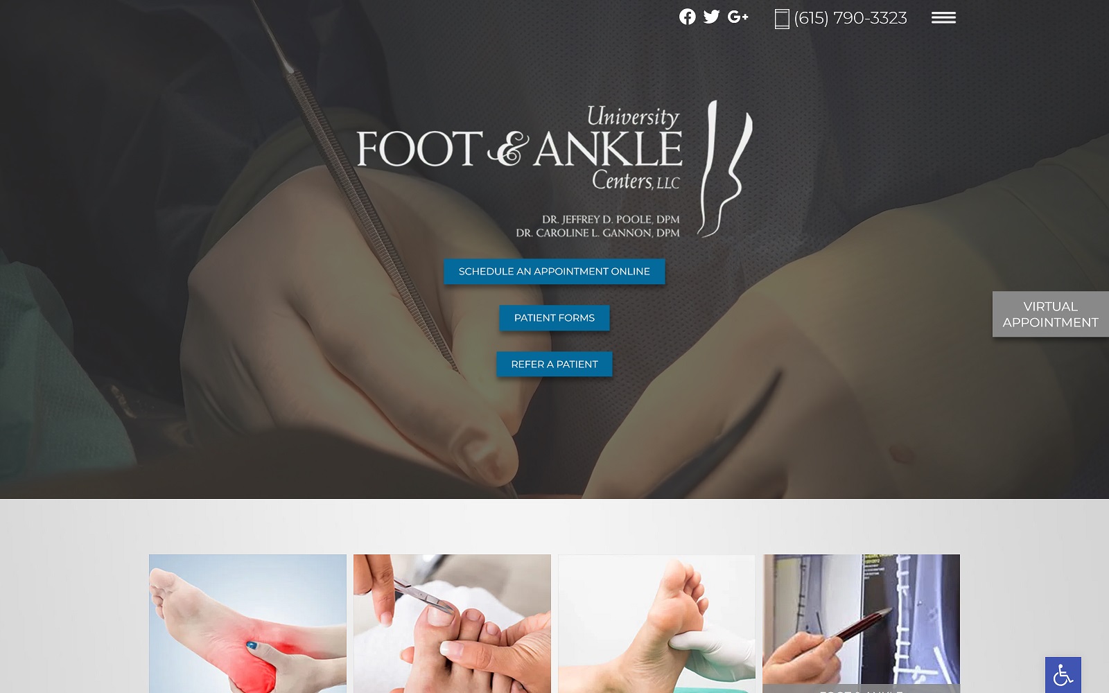 universityfootandankle.com screenshot