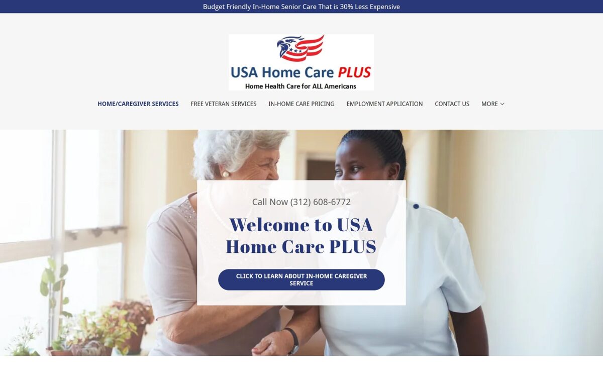 usahomecareplus.com screenshot