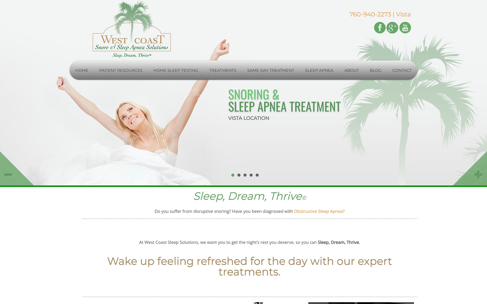 westcoastsleepsolutions.com screenshot