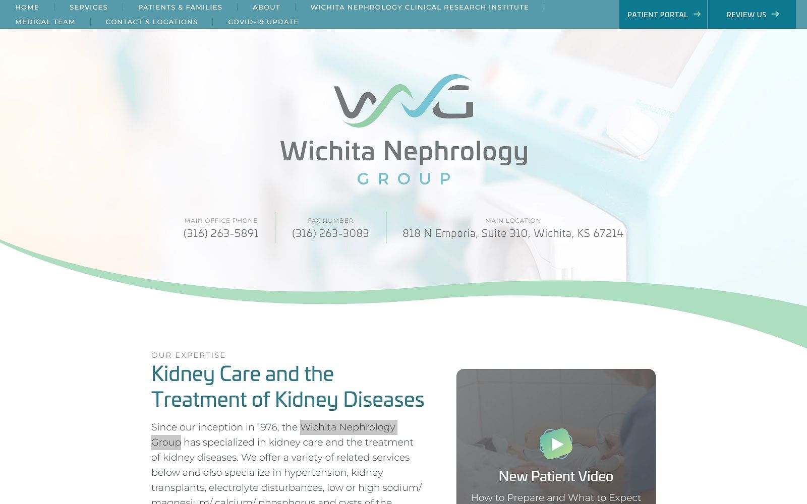 wichitanephrology.com screenshot