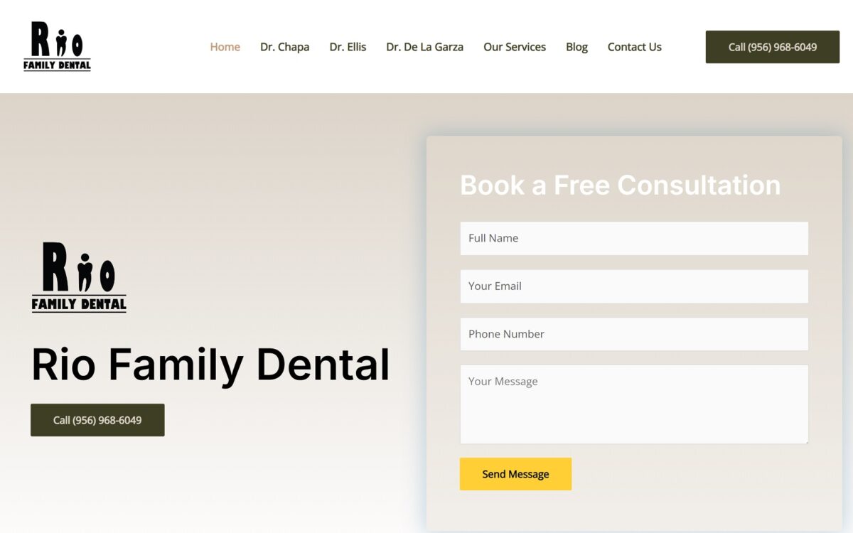 riofamilydentaltexas.com screenshot