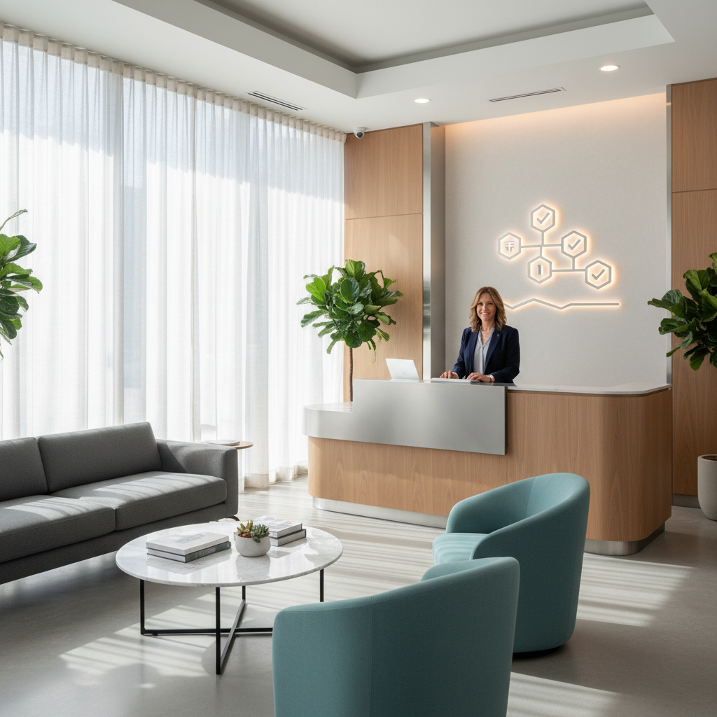 Friendly modern dental practice reception accepting most insurance plans